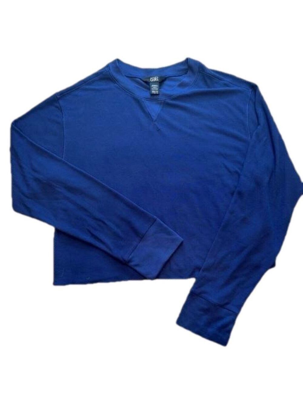 Athleta Girl Navy Waffle Long Sleeve Jersey T Shirt